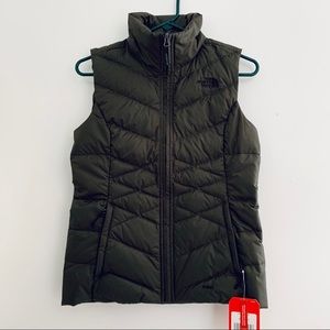 NWT North Face Womens Alpz Puffer Vest Taupe Green
